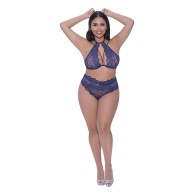 Magic Silk Berrylicious Halter & Lace Up Set - Playful Lingerie