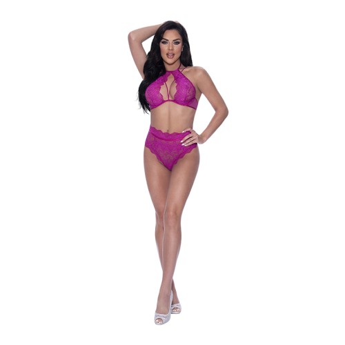 Conjunto de Panty y Halter Berrylicious Magic Silk - Confort Seductor