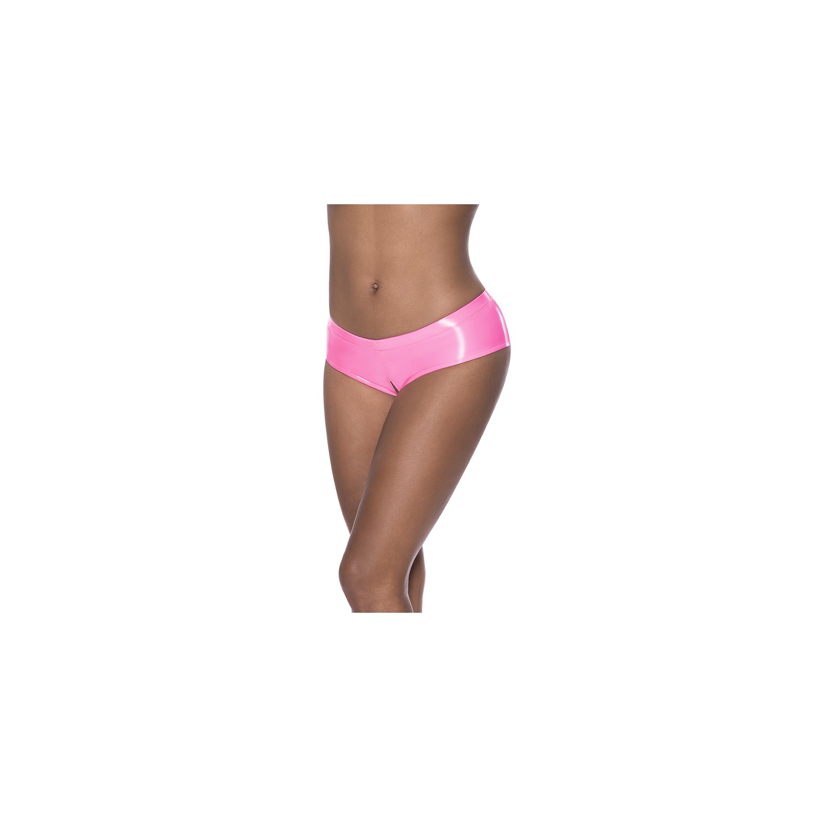 Magic Silk Low Rise Split Crotch Boyshort Pink