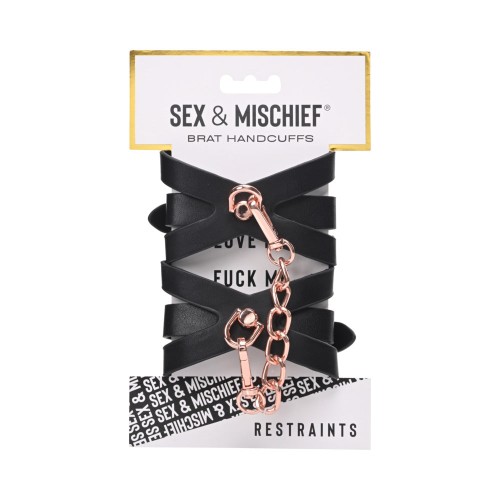 Sportsheets Sex & Mischief Brat Handcuffs - Sassy Restraints