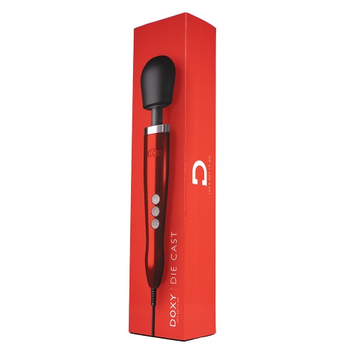 Doxy Die Cast Wand Vibrator Red - Powerful and Luxurious