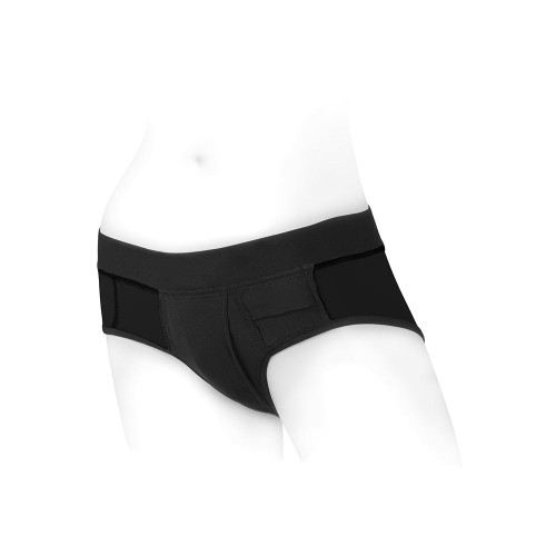 SpareParts Tomboi Nylon Briefs Harness Black XXS