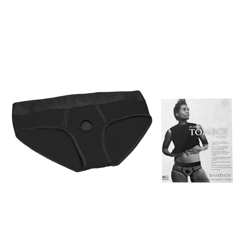 SpareParts Tomboi Nylon Briefs Harness Black XXS