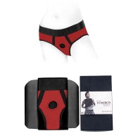 SpareParts Tomboi Harness Briefs Red/Black XXS - Ultimate Pleasure