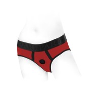 SpareParts Tomboi Harness Briefs Red/Black XXS - Ultimate Pleasure