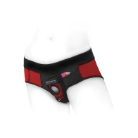 SpareParts Tomboi Harness Briefs Red/Black XXS - Ultimate Pleasure