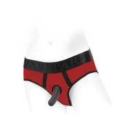 SpareParts Tomboi Harness Briefs Red/Black XXS - Ultimate Pleasure