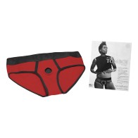 SpareParts Tomboi Harness Briefs Red/Black XXS - Ultimate Pleasure