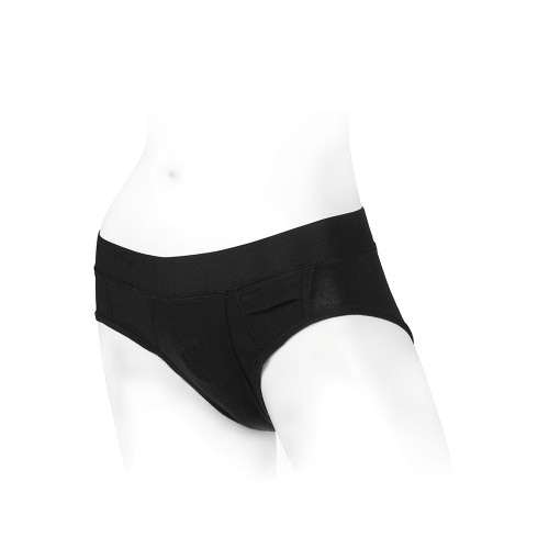 SpareParts Tomboi Rayon Briefs Harness M Black