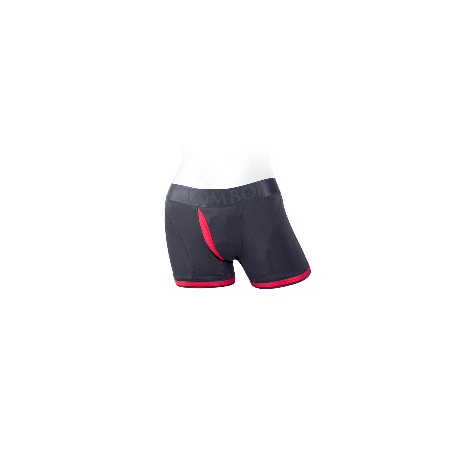 SpareParts Tomboii Calzoncillos de Nylon con Arnés Negro/Rojo Talla 3XL