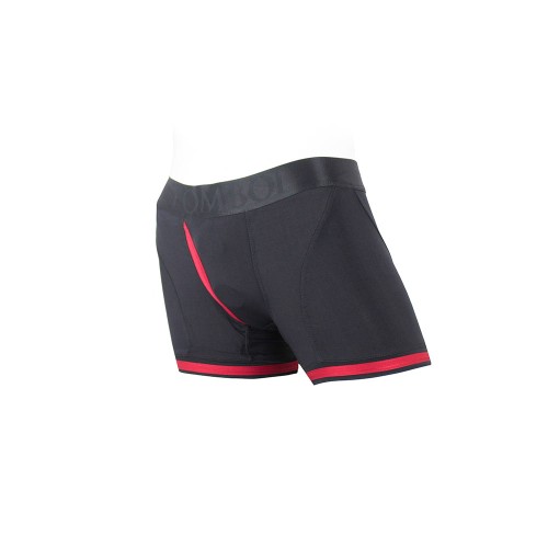 SpareParts Tomboii Calzoncillos de Nylon con Arnés Negro/Rojo Talla 3XL