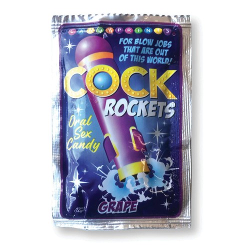 Caramelos Cock Rockets Uva para Placeres Sabrosos