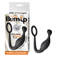 Butts Up P-Spot Cock Ring and Anal Plug - Premium Silicone