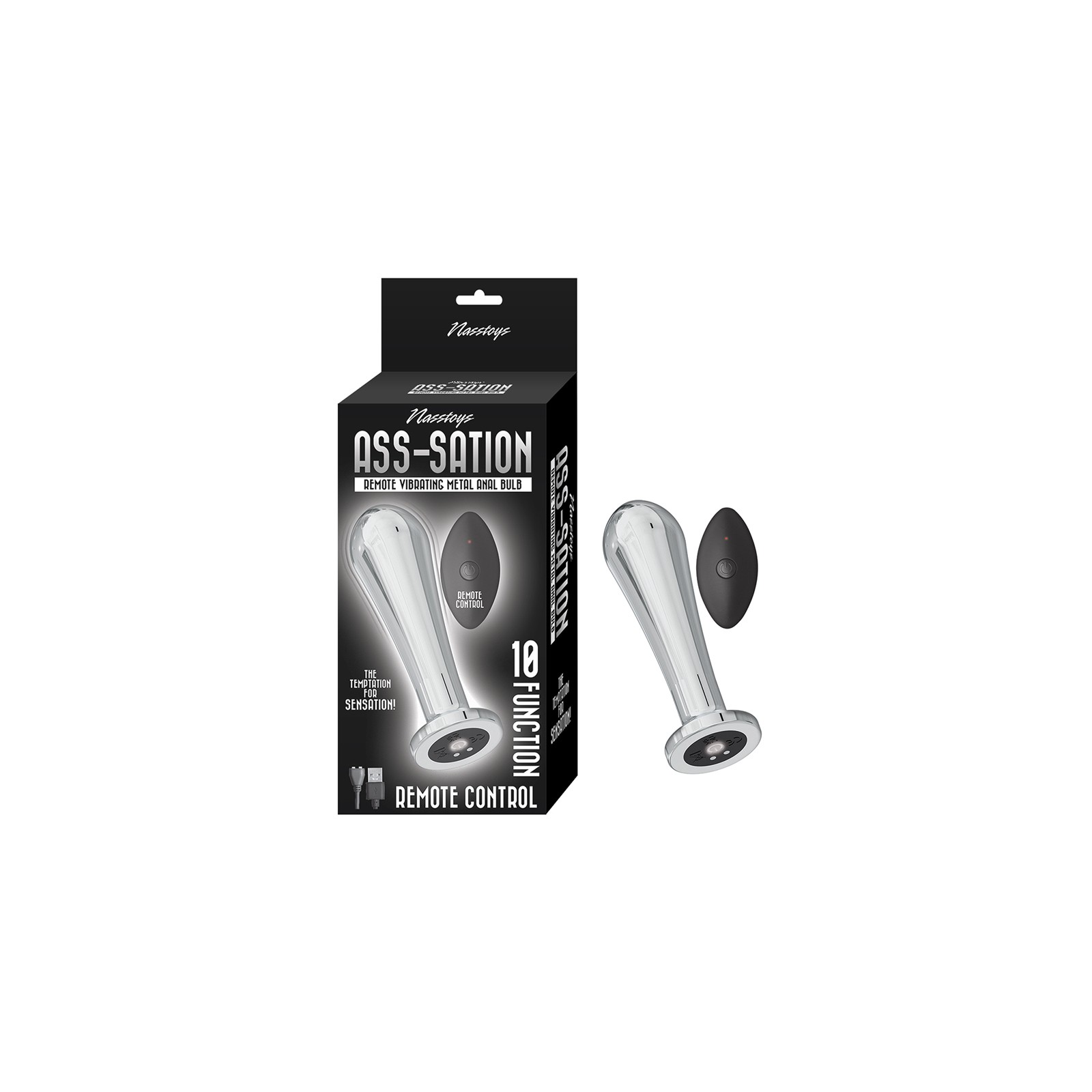 Bulbo Anal Vibrador Nasstoys Control Remoto Plateado