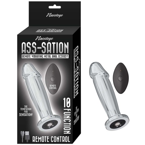 Nasstoys Ass-Sation Remote Control Vibrating Metal Butt Plug