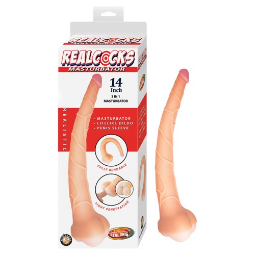 Realcocks Masturbator 14 in. 3-in-1