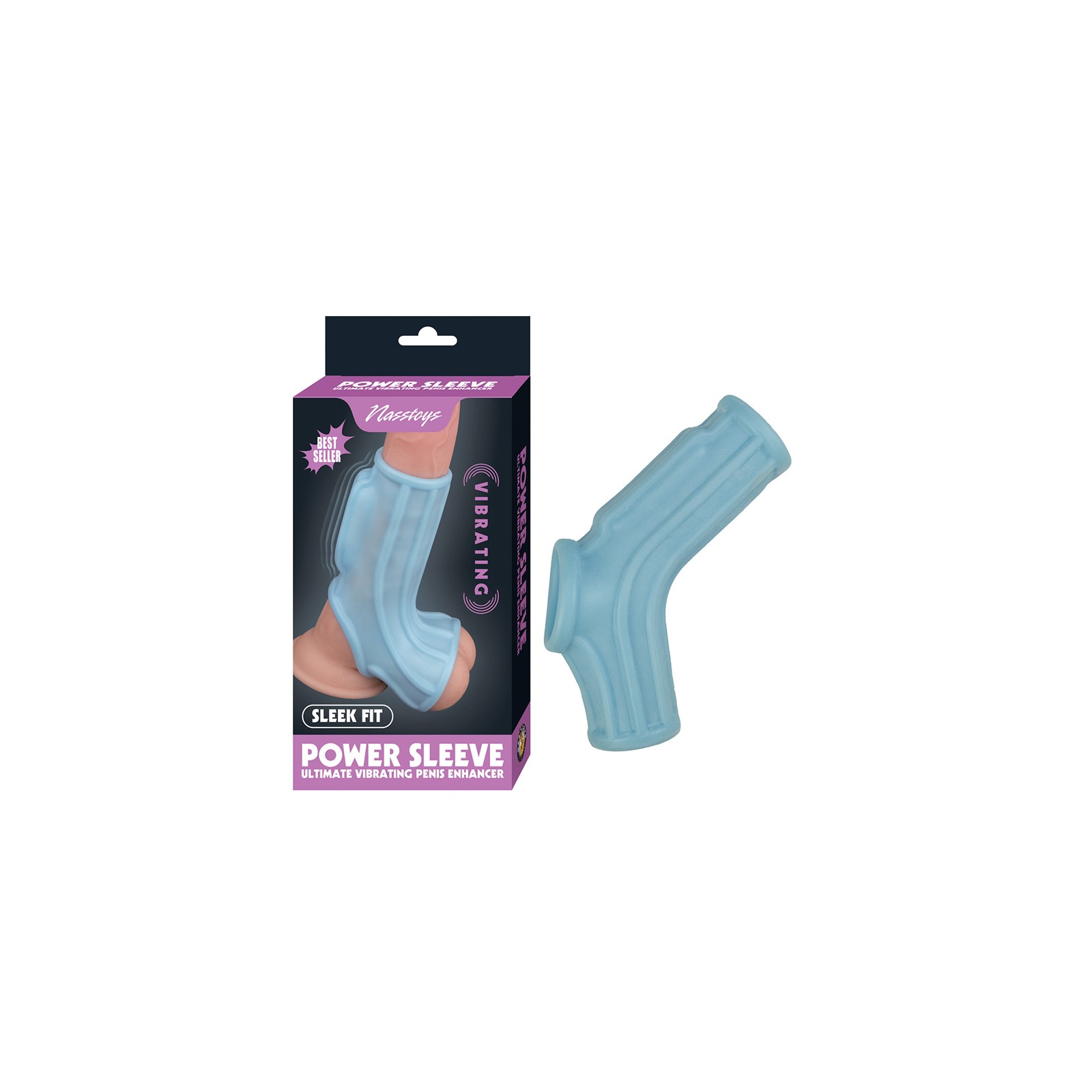 Nasstoys Power Sleeve Azul - Aumento de Pene con Vibración