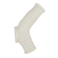 Nasstoys Power Sleeve Ribbed Vibrating Enhancer White