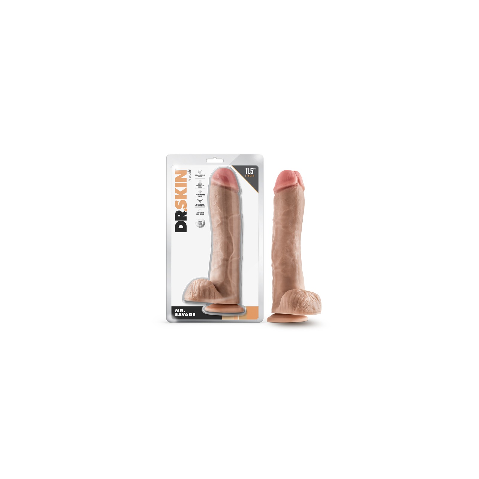 Dildo Realista Dr. Skin Mr. Savage 11.5 in para una Satisfacción Intensa