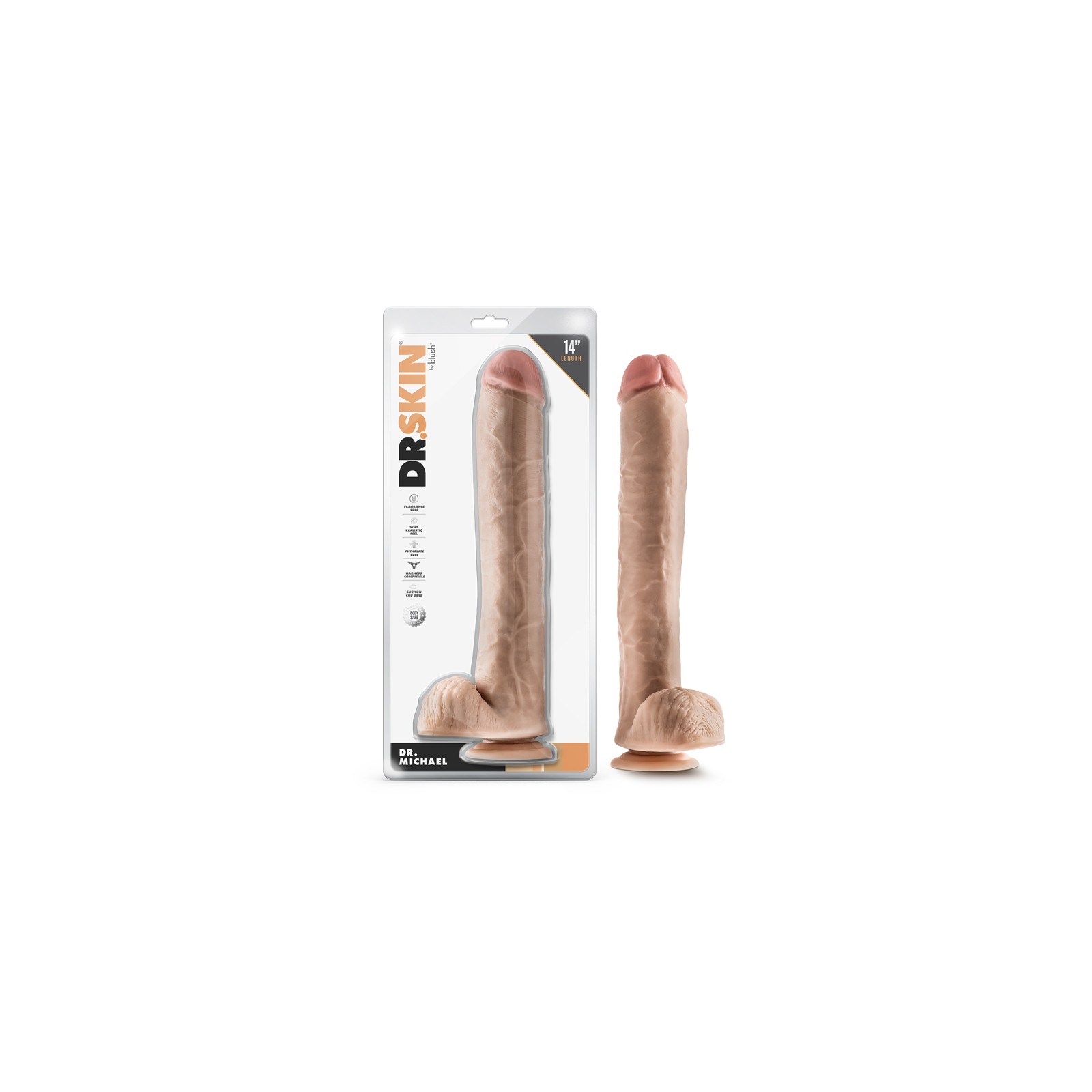 Dr. Skin Dr. Michael Dildo with Balls Beige