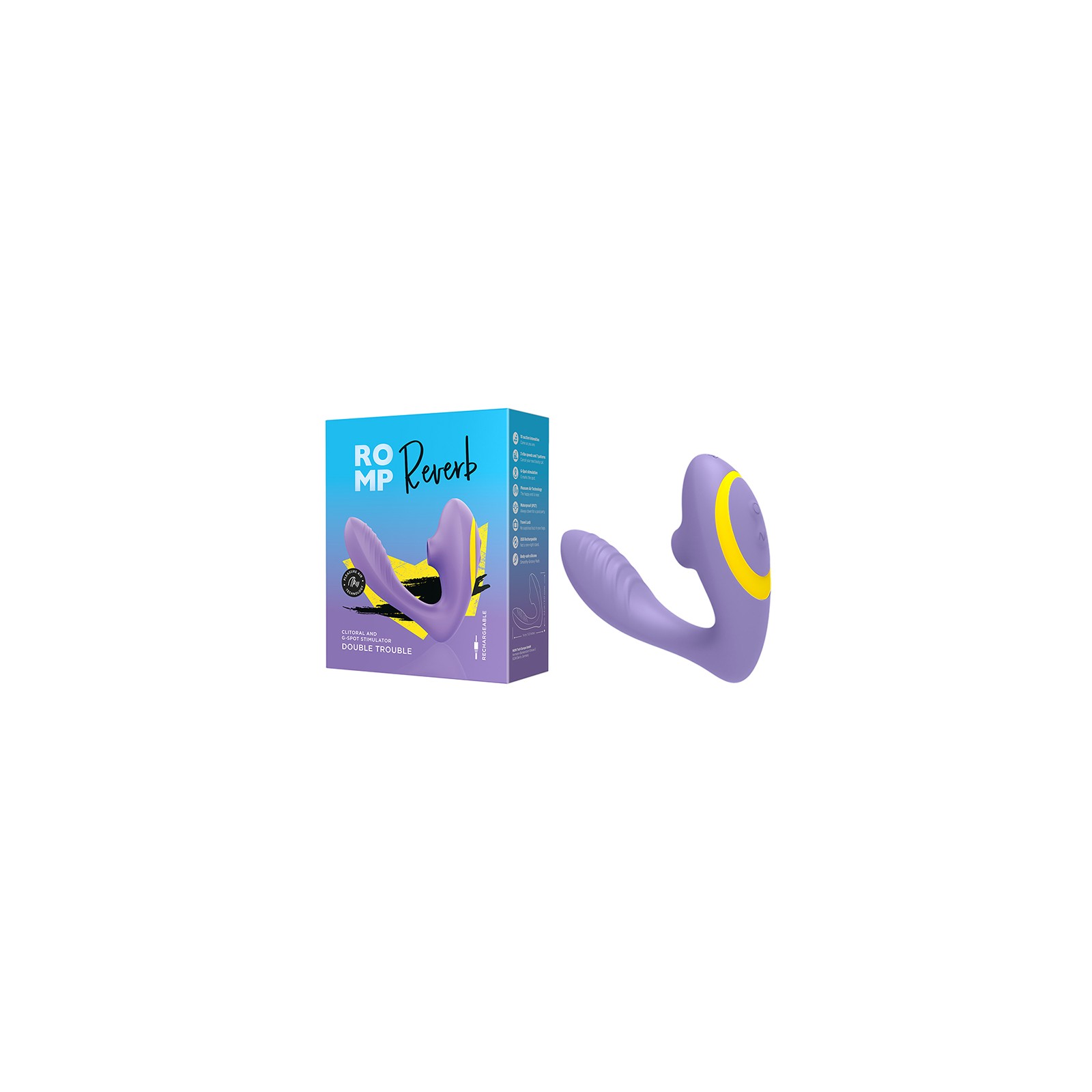 ROMP Reverb Clitoral and G-Spot Stimulator - Rechargeable Silicone