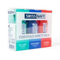 Paquete Variado Swiss Navy Essentials 3-Piezas