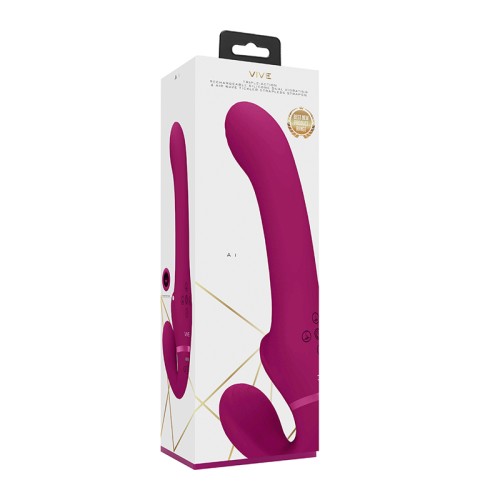 VIVE AI Rechargeable Dual Vibrating Strapless Strap-On