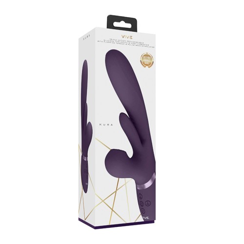 VIVE KURA Rechargeable G-Spot Vibrator with Flapping Tongue