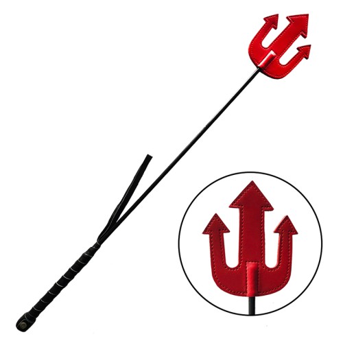 Rouge Leather Devil Riding Crop for BDSM Play