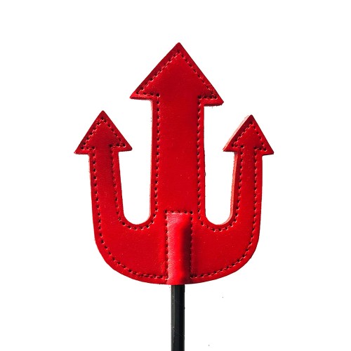 Rouge Leather Devil Riding Crop for BDSM Play