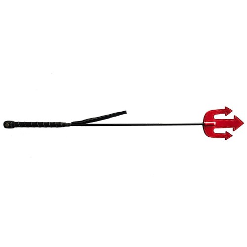 Rouge Leather Devil Riding Crop for BDSM Play