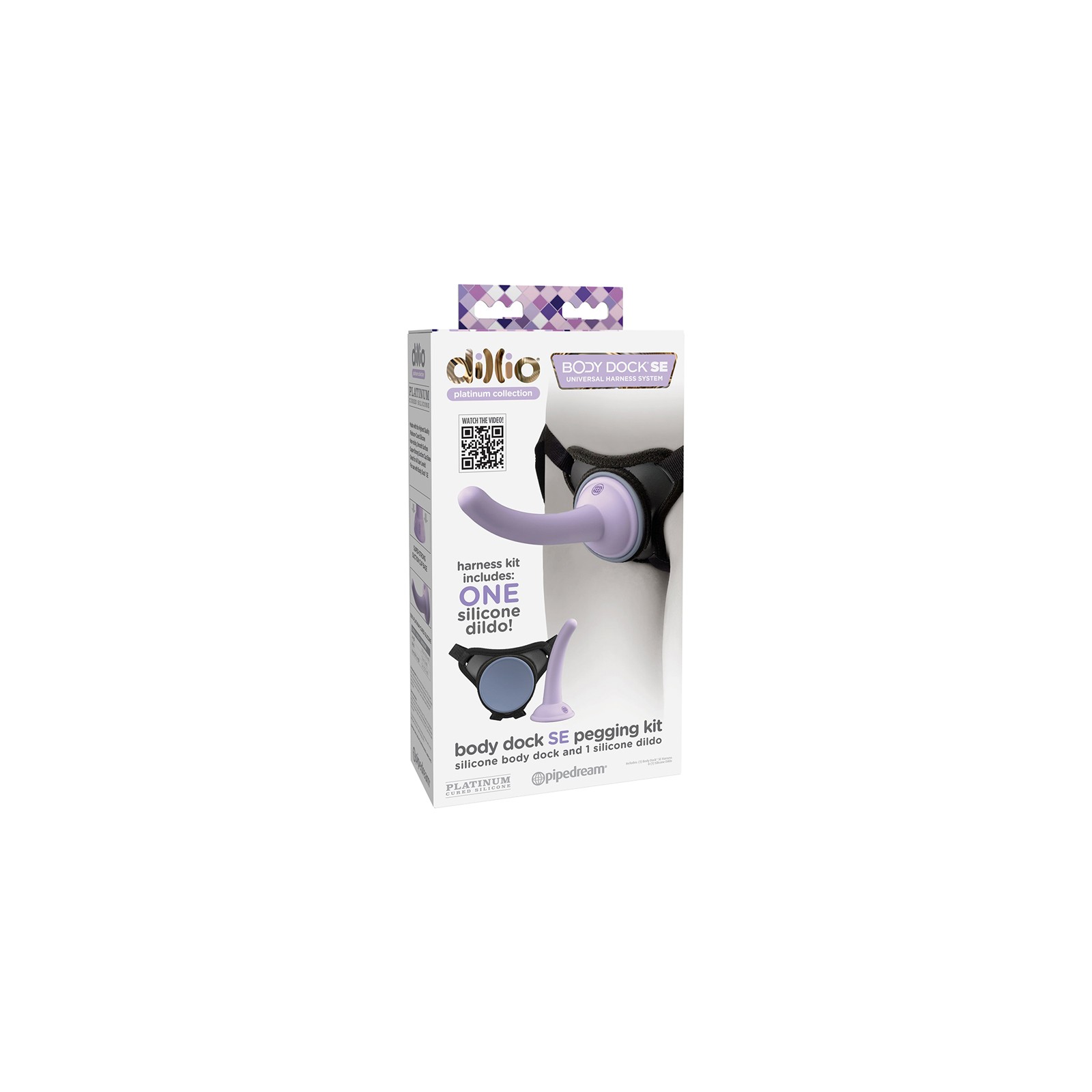 Dillio Platinum Pegging Kit with Silicone Dildo