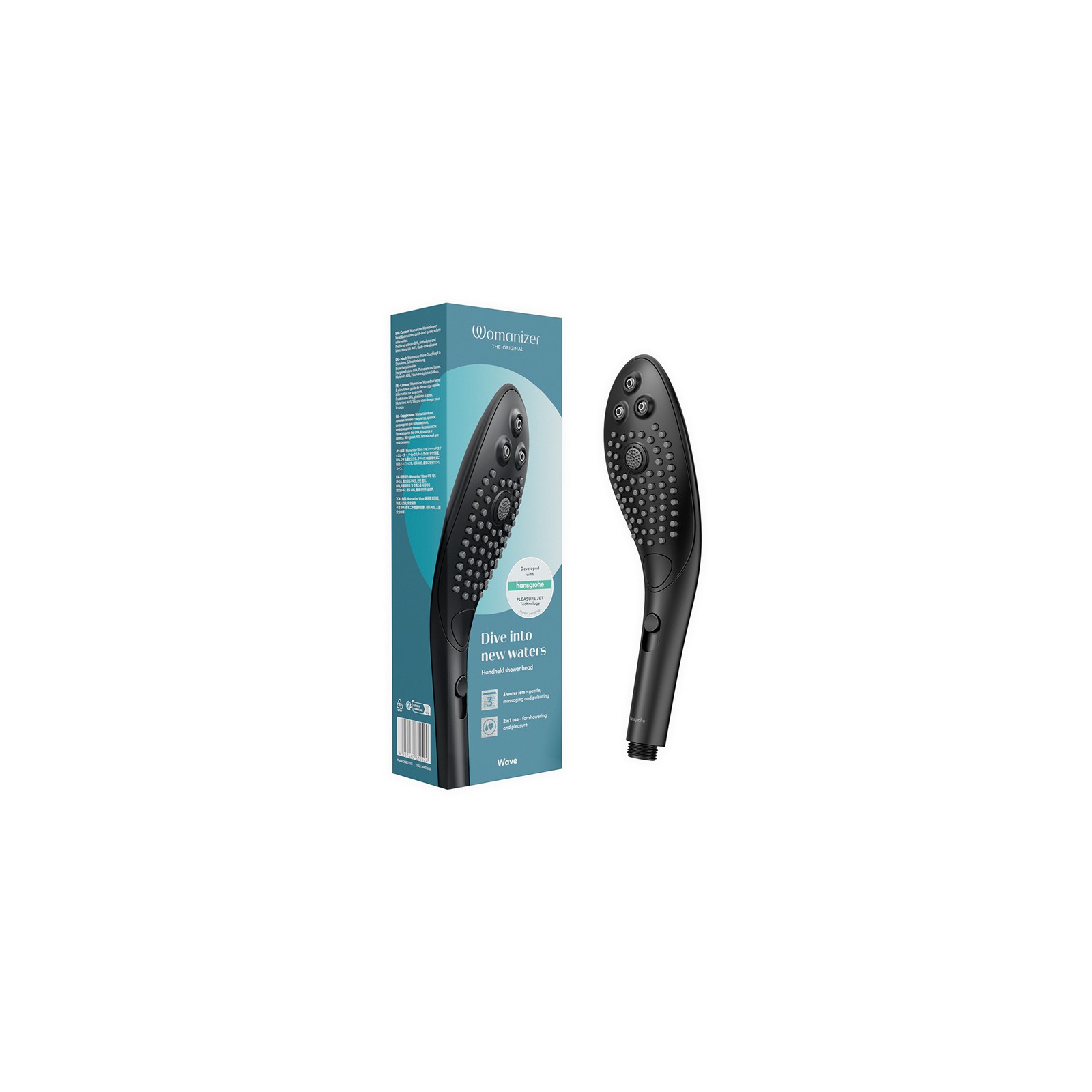 Cabezal de Ducha Masturbador Womanizer Wave Negro