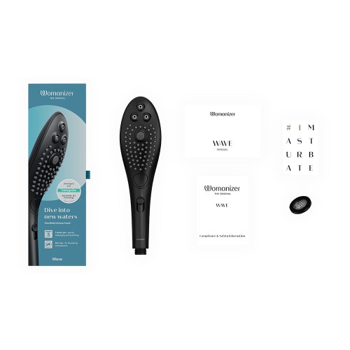 Cabezal de Ducha Masturbador Womanizer Wave Negro