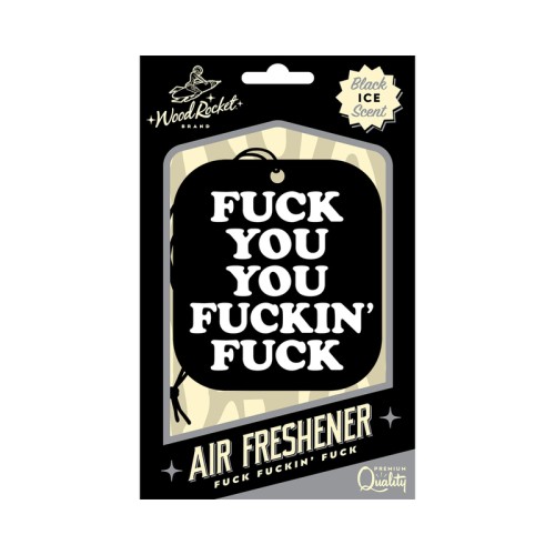 Wood Rocket Funny Air Freshener Card