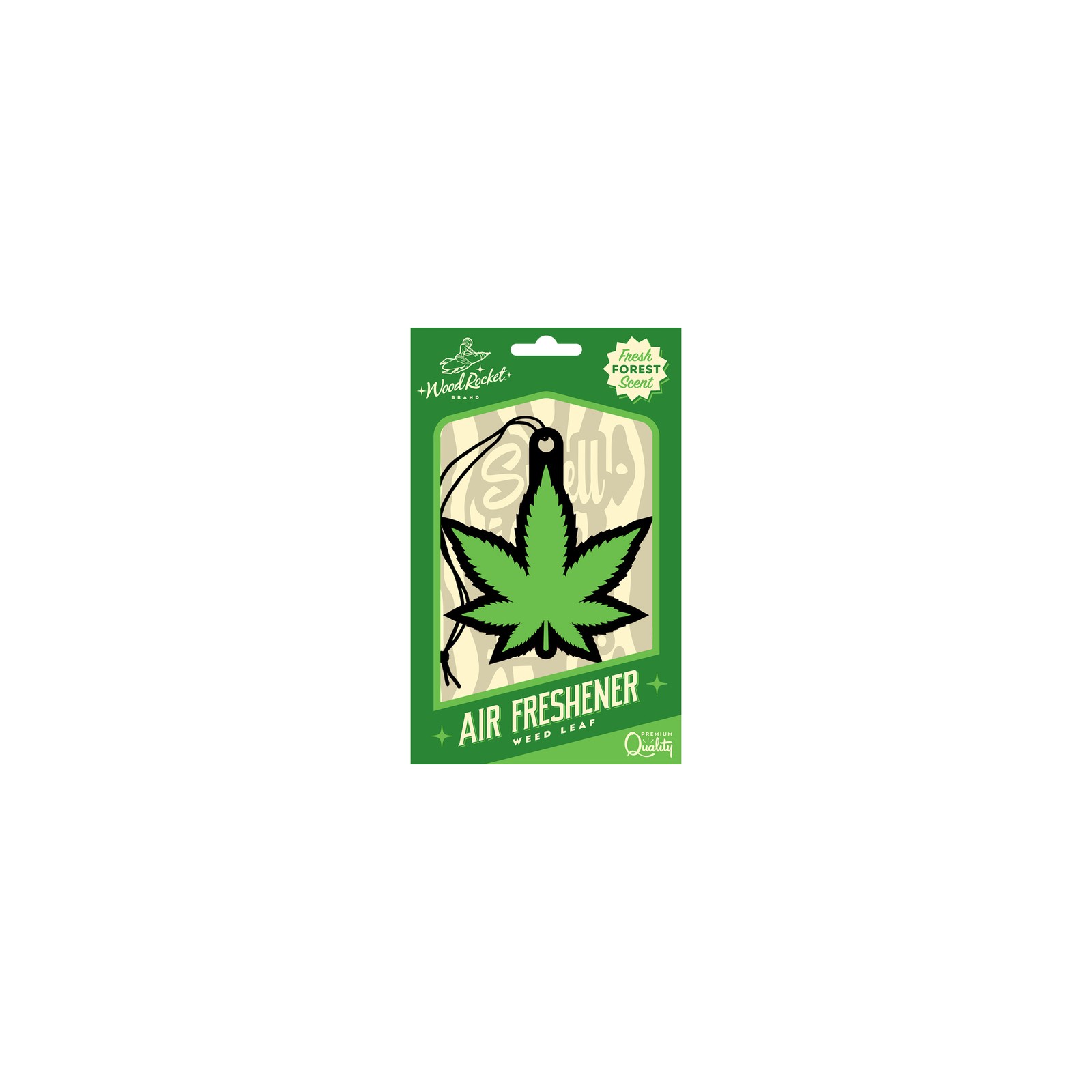 Wood Rocket Air Freshener - Green Leaf Scent