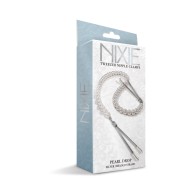 Nixie Pearl Drop Beaded Tweezer Nipple Clamps - Luxurious Pleasure