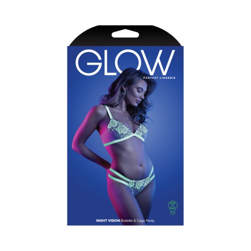 Fantasy Lingerie Glow-in-the-Dark Bralette & Panty - Seductive Style