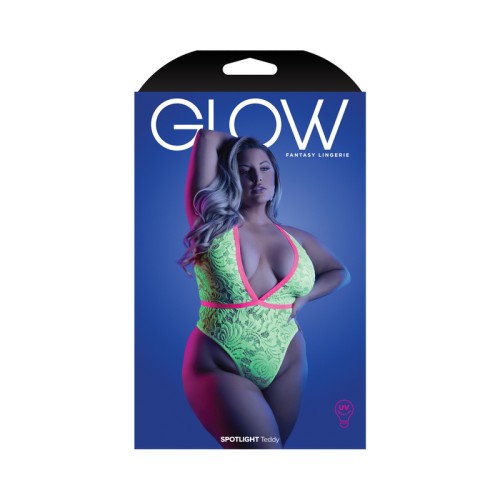 Teddy de Encaje Elástico Glow Fantasy Talla Reina