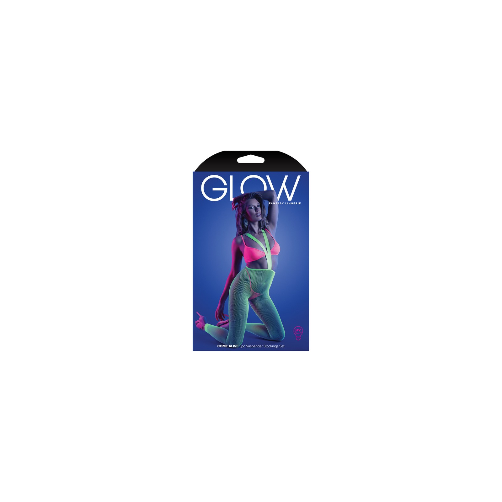 Fantasy Lingerie Glow Come Alive Set - Neon Green