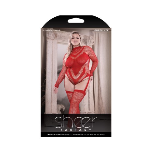 Fantasy Lingerie Sheer Infatuation Open Back Teddy