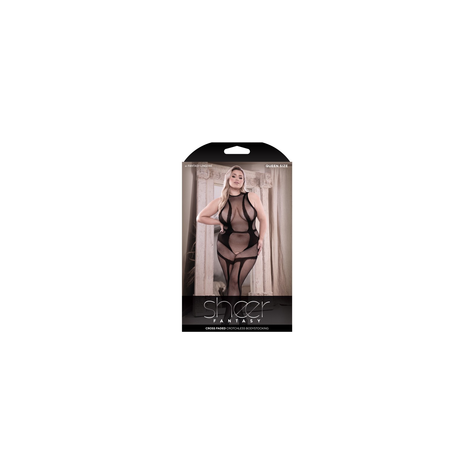 Bodystocking Transparente Fantasy Lingerie Negro Talla Queen