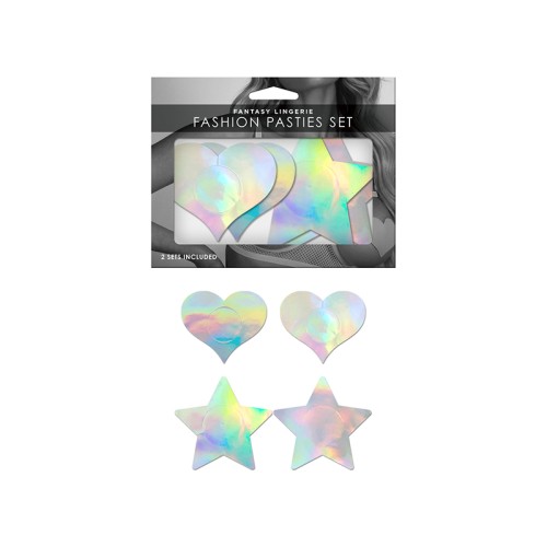 Fantasy Lingerie Holographic Pasties Set