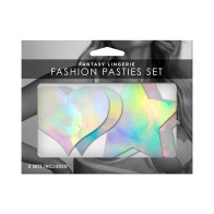 Fantasy Lingerie Holographic Pasties Set