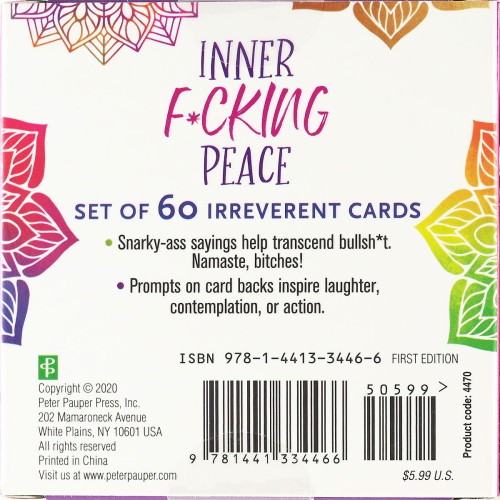 Inner Fucking Peace Cards - Set of 60