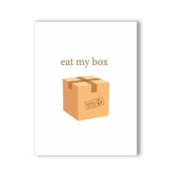 Tarjeta de Felicitación Eat My Box? de Cannabis para Ocasiones Divertidas