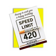 Tarjeta de Cumpleaños 420 Speed Limit con One Hitter