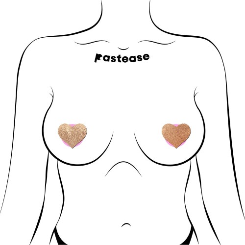 Pastease Petites Liquid Hearts Rose Gold Pasties 2-Pack