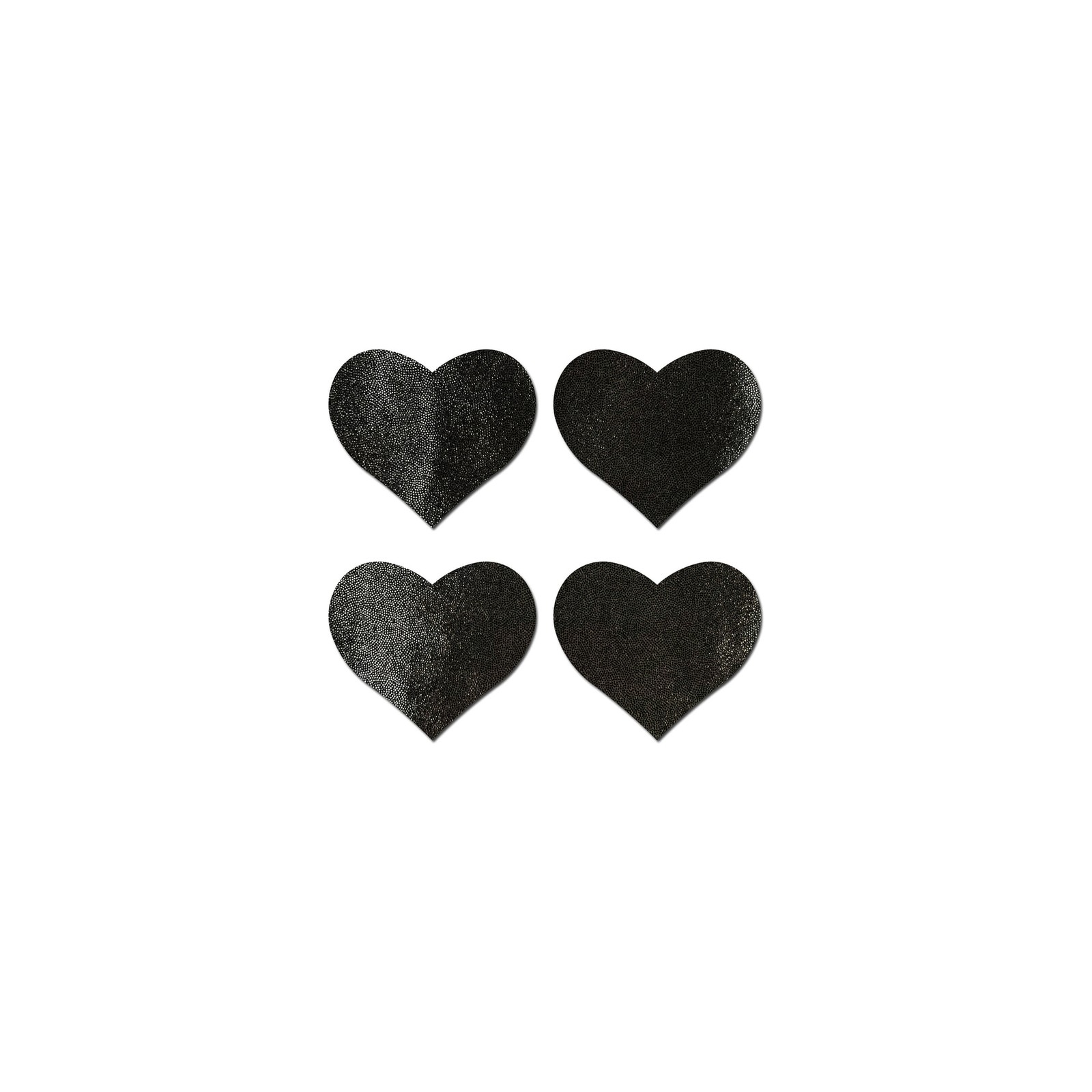 Pastease Petites Liquid Hearts Nipple Pasties Black 2-Pack