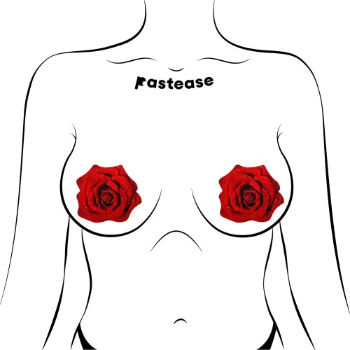 Pastease Glitter Blooming Rose Nipple Pasties